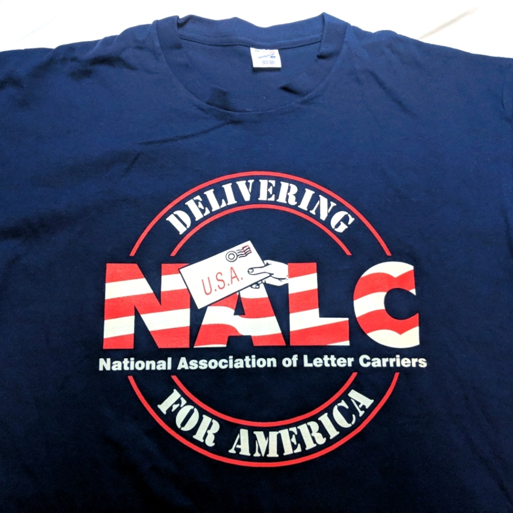 Windjammer Shirt Men's XL National Association Of Letter Carriers Blue NALC.